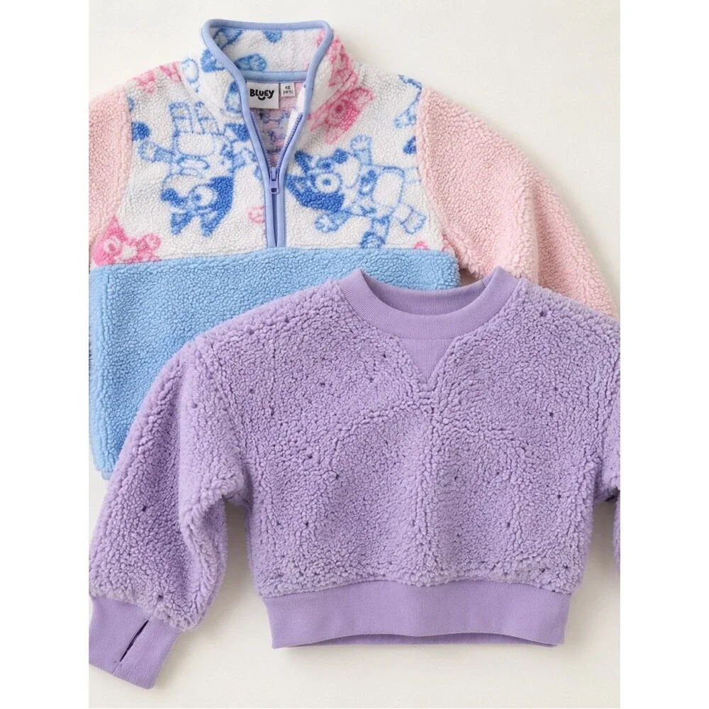 Girls XS 4/5 Sherpa Fleece Bundle Bluey & All in Motion